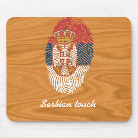 Servische vingerafdrukvlag muismat (Voorkant)