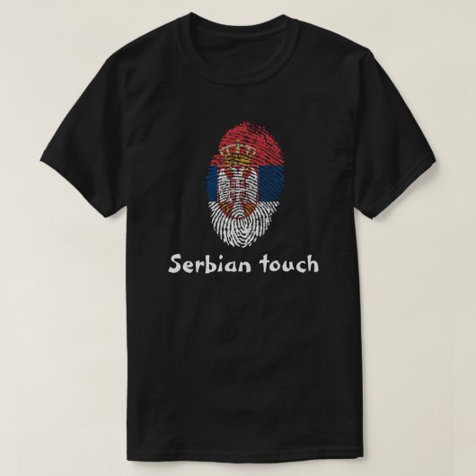 Servische vingerafdrukvlag t-shirt (Design voorkant)