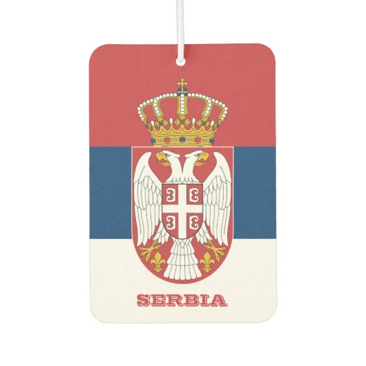 Servische vlag Air Freshener, Servië Luchtverfrisser (Voorkant)