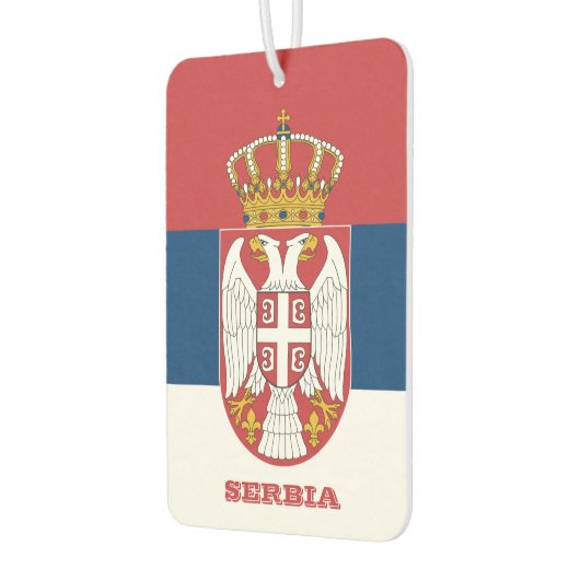 Servische vlag Air Freshener, Servië Luchtverfrisser (Links)