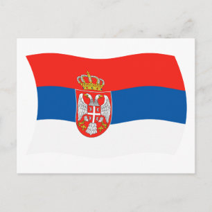Servische vlag ansichtkaart briefkaart
