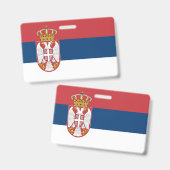 Servische vlag badge (Voor- en achterkant)