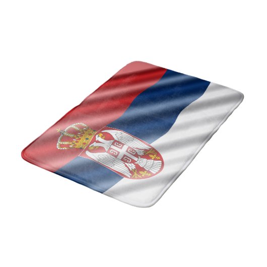Servische vlag badmat (Gekanteld)