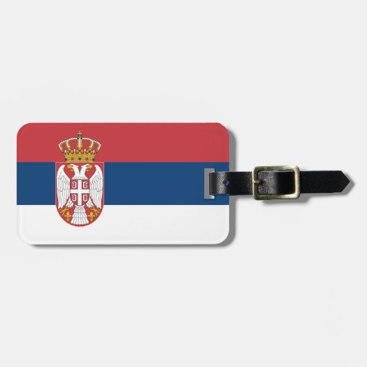 Servische vlag bagagelabel (Voorkant horizontaal)