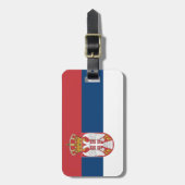 Servische vlag bagagelabel (Voorkant verticaal)