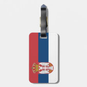 Servische vlag bagagelabel (Achterkant verticaal)