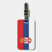 Servische vlag bagagelabel (Voorkant verticaal)