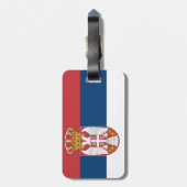 Servische vlag bagagelabel (Achterkant verticaal)