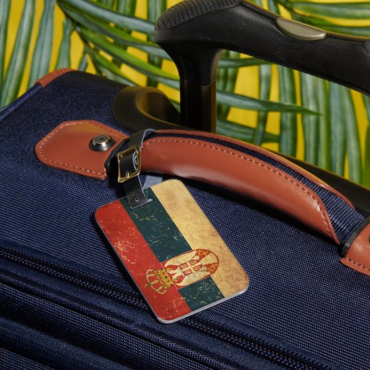 Servische vlag bagagelabel (Voorkant Insitu 1)