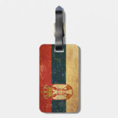 Servische vlag bagagelabel (Achterkant verticaal)