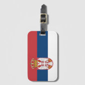 Servische vlag bagagelabel (Voorkant (verticaal))