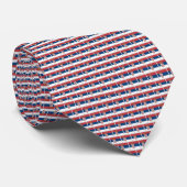 Servische Vlag Baksteenpatroon Stropdas (Opgerold)
