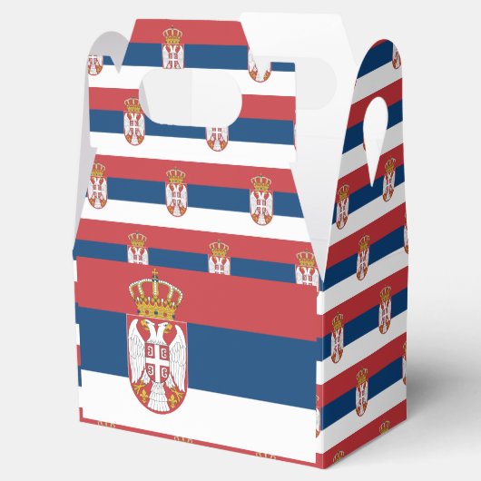 Servische vlag bedankdoosjes (Geopend)