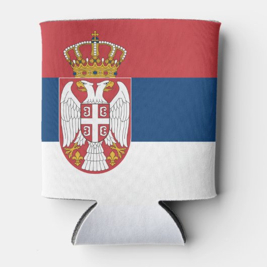 Servische vlag blikjeskoeler (Voorkant)