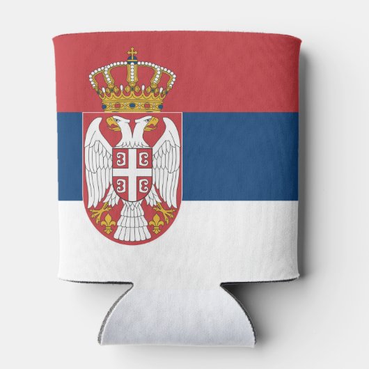 Servische vlag blikjeskoeler (Achterkant)