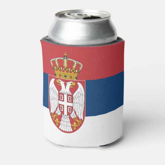 Servische vlag blikjeskoeler (Blikje Achterkant)