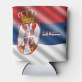 Servische vlag blikjeskoeler (Voorkant)