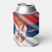 Servische vlag blikjeskoeler (Blikje Achterkant)