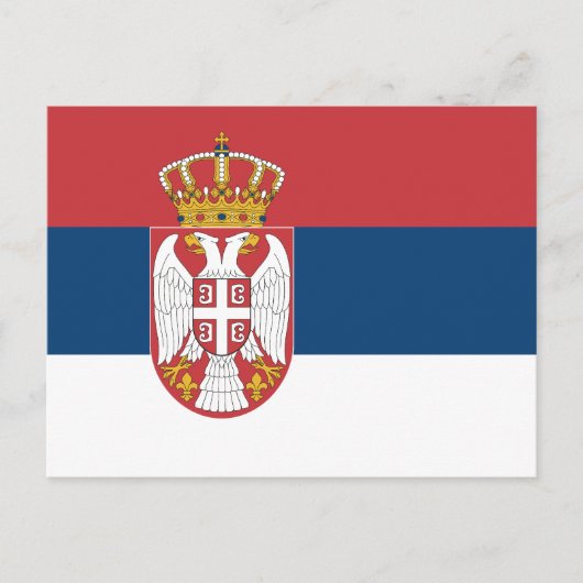 Servische vlag briefkaart (Voorkant)