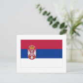 Servische vlag briefkaart (Staand voorkant)
