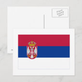 Servische vlag briefkaart (Voorkant / Achterkant)