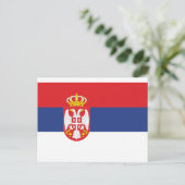 Servische vlag briefkaart (Staand voorkant)