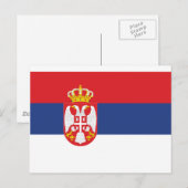 Servische vlag briefkaart (Voorkant / Achterkant)