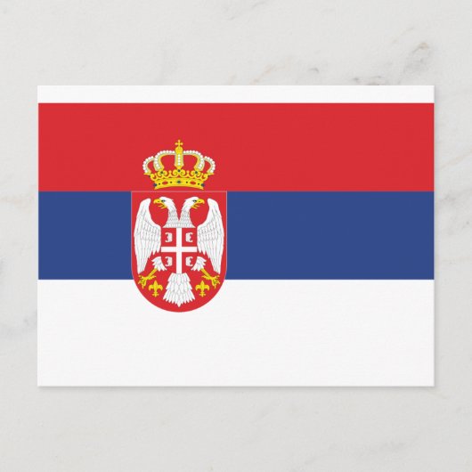 Servische vlag briefkaart (Voorkant)