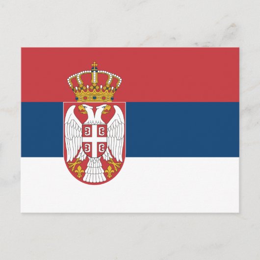 Servische vlag briefkaart (Voorkant)