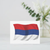 Servische vlag briefkaart (Staand voorkant)