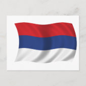 Servische vlag briefkaart (Voorkant)