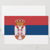 Servische vlag briefpapier (Voorkant / Achterkant)