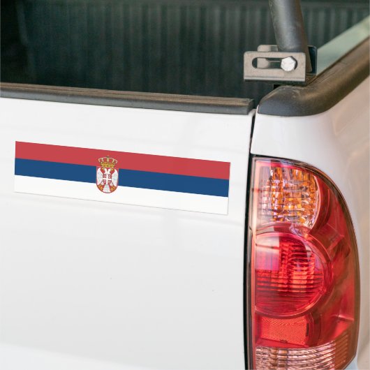 Servische vlag bumpersticker (Op Truck)