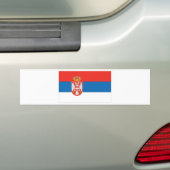 Servische vlag bumpersticker (Op auto)