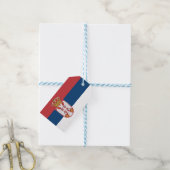 Servische vlag cadeaulabel (Met Touw)