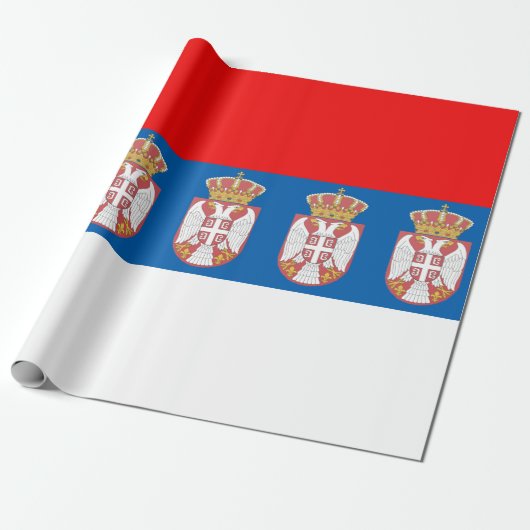 Servische vlag cadeaupapier (Uitgerold)