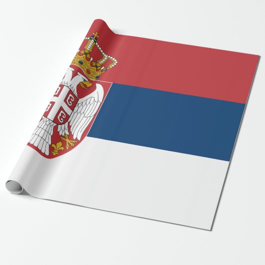 Servische vlag cadeaupapier (Uitgerold)
