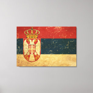 Servische vlag canvas afdruk