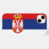 Servische vlag Case-Mate iPhone case (Achterkant (horizontaal))