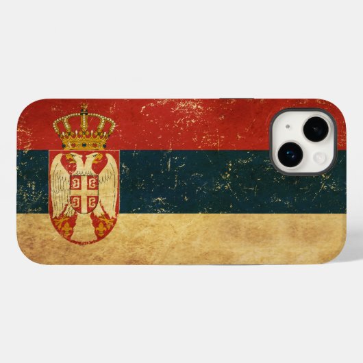 Servische vlag Case-Mate iPhone case (Achterkant (horizontaal))