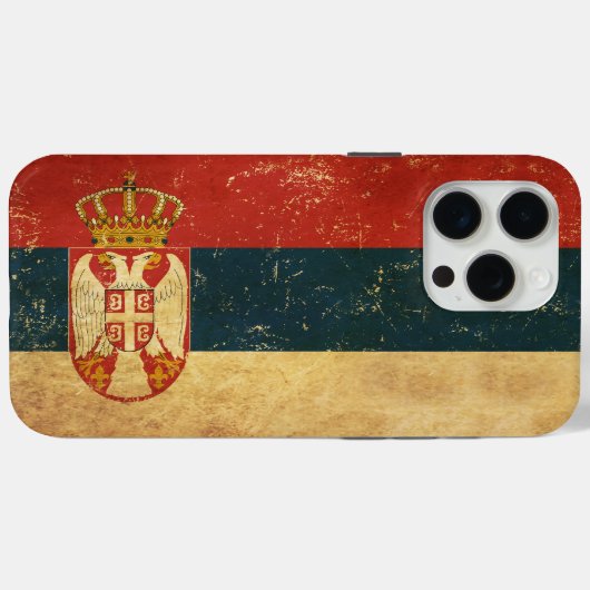 Servische vlag Case-Mate iPhone case (Achterkant (horizontaal))