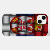 Servische vlag Case-Mate iPhone case (Achterkant (horizontaal))