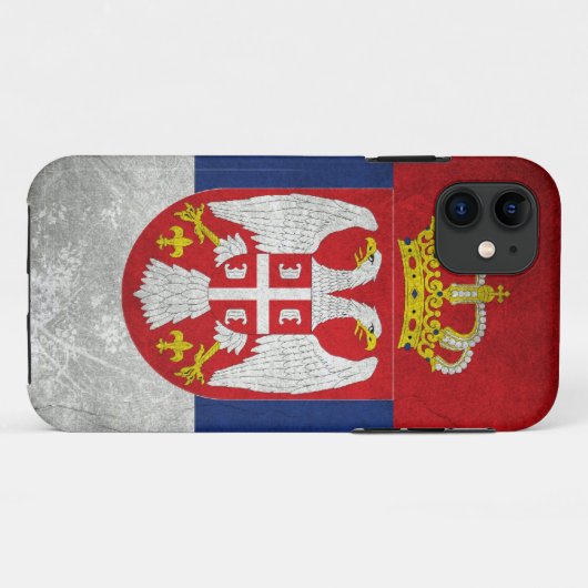 Servische vlag Case-Mate iPhone case (Achterkant (horizontaal))