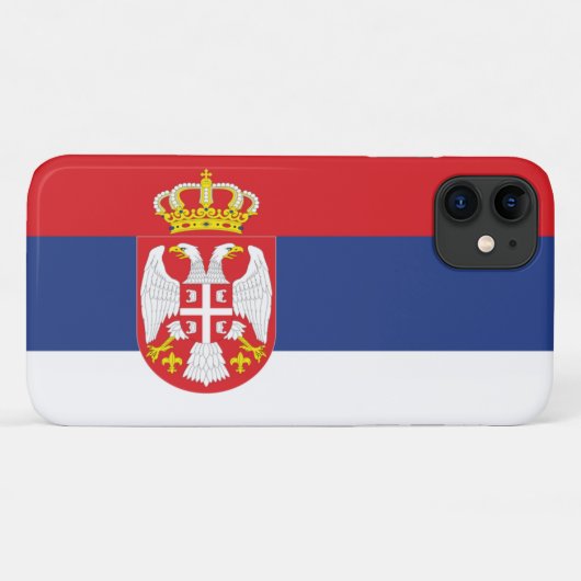 Servische vlag Case-Mate iPhone case (Achterkant (horizontaal))