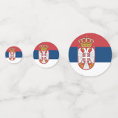 Servische vlag confetti (Voorkanten)