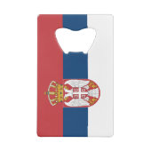 Servische vlag creditkaart flessenopener (Achterkant)