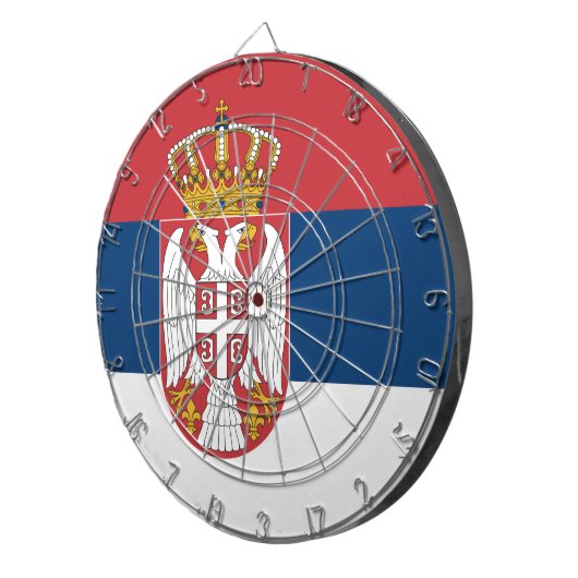 Servische vlag dartbord (Voorkant Rechts)