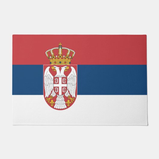 Servische vlag deurmat (Voorkant)