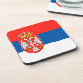Servische vlag drankjes onderzetter (Linkerzijde)