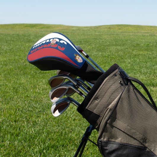 Servische vlag: een prachtig patriottisch golfheadcover (Insitu)